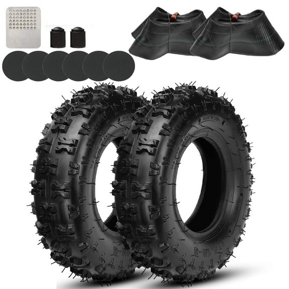 4.10/3.50-6 4.10-6 410-6 Tire Inner Tube with TR87 Bent Valve Stem Substitute for Lawn Mower Wheelbarrow Hand Truck Wagon Go Kart Trailer Trolley Mini Bike ATV Quad 4 Wheeler Durable 2 Pieces