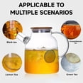 thumbnail image 3 of Glass Teapot Stovetop ozml,Glass Pitcher with Lid and Spout,Borosilicate Clear Tea Kettle with Infuser,Glasses Tea Kettle,Extra Large Jug for Coffee Fruit Teas FragrantTea, 3 of 7