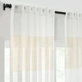 thumbnail image 4 of Mercantile Gilson Rod Pocket/Back Tab Striped Light Filtering Window Panel, Ivory, 50x95, 4 of 8