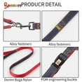 thumbnail image 6 of Spencer Dog Leash Harness Adjustable & Durable Leash Set Heavy Duty Denim Dog Leash Collar for Daily Training Walking for Small, Medium, Large Dogs "1CM,Red", 6 of 8