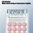thumbnail image 3 of BZPIZ Back to S-chool Supplies Pink Calculator 12-Digit Dual Power Handheld Desktop Calculator with Large LCD Display Big Sensitive Button for Teachers S-tudents Basic Office, 3 of 8
