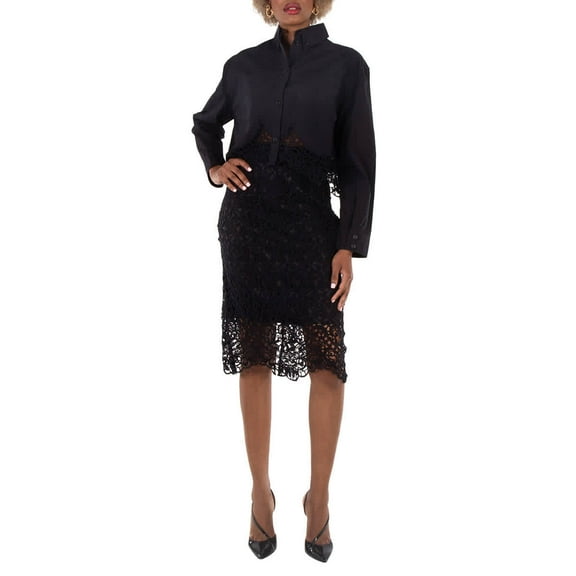 Burberry Lace Detailed Pencil Skirt, Brand Size 4 (US Size 2)