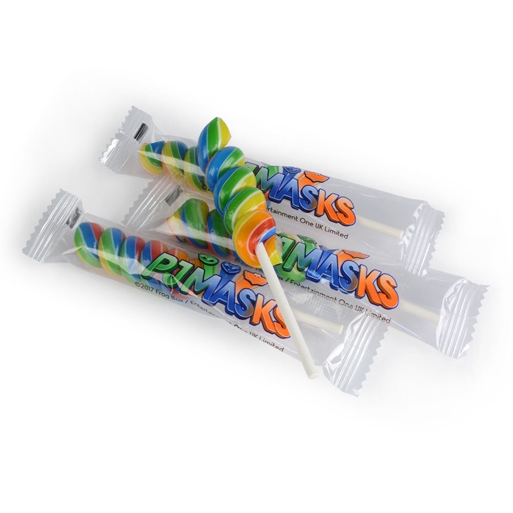 PJ Masks Blue Raspberry Swirl Lollipops, 0.4 Oz, 20 Count