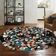 thumbnail image 4 of Teppich Homes Handmade Black Geometric Area Rug 5x5 - Soft Wool Tufted Carpet for Living Room & Bedroom, 4 of 7