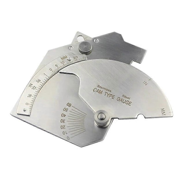 WSND Compact Inch & Metric Bridge Cam Gage Test Ulnar Welding Inspection Gauge Stainless Steel for Welded Surfaces & Joints