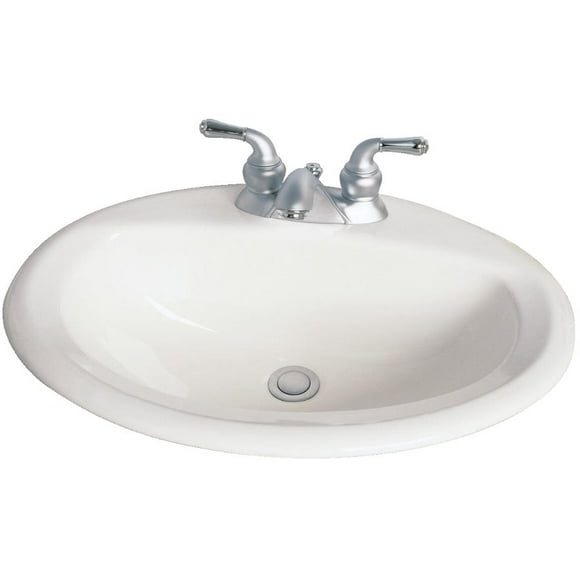 20.5" x 17.5" Colony Oval Drop-In Basin - White