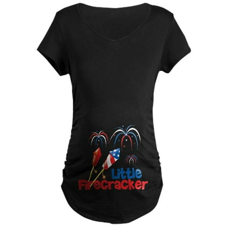 

CafePress - 4Th Of July Little Firecracker Maternity Dark T Sh - Maternity Dark T-Shirt