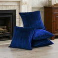 thumbnail image 6 of Home Soft Things Pleated Velvet 4 Piece Throw Pillow Cover Set - Blue - 20" x 20", 6 of 6