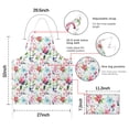 thumbnail image 7 of Pioneer Flower Floral Print Pattern Apron-Garden Aprons for Women with Pockets-Cotton Linen Waterproof Kitchen Cooking Gardening Aprons Adjustable for Kitchen,Cooking,BBQ and Salon 33x27 Inch, 7 of 7