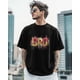 thumbnail image 3 of Camisetas para hombre, camiseta de algodón con cuello redondo y grafiti de colores, manga corta, abstracta., 3 of 8