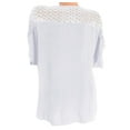 thumbnail image 2 of SHITINN Women Lace Hollow Lace V-Neck Embroidered Short-Sleeved Bat Shirt Top Women's Short Sleeve Tops Womens Summer Blouses Womens Shirt, 2 of 3