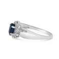thumbnail image 4 of 10k White Gold Oval Sapphire And Diamond Ring, 4 of 8