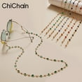 thumbnail image 2 of Colors Sunglasses Chain Exquisite Metal Glasses Chain Splicing Glasses Chain Multifunctional Mask Chain Imitation pearl chain Brown, 2 of 6