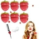 thumbnail image 1 of wonima02 Strawberry Heatless Curlers,2025 New Strawberry Foam Rollers,Hair Care Foam Rollers,Strawberry Sponge Hair Curler,Sponge Hair Curlers,Women Hair Curler,for Long Hair & Short Hair (Pink, 6PCS), 1 of 1