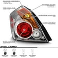 thumbnail image 2 of EPIC LIGHTING OE Style Halogen Tail Lights Assembly Replacement for NISSAN 07-12 ALTIMA BASE S SL 07-11 HYBRID [ NI2800176 NI2801176 26555ZN50A 26550ZN50A ] Pair, 2 of 3