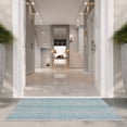 thumbnail image 5 of SAFAVIEH Courtyard Robert Striped Indoor/Outdoor Area Rug, 4' x 5'7", Light Grey/Aqua, 5 of 11