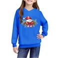 thumbnail image 4 of Lorytime Christmas Hoodies for Boys Girls Santa Hat Bow Sweatshirt Long Sleeve Pullover Drop Shoulder Festive Tops, 4 of 4