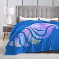thumbnail image 3 of Navy Blue Magic Conch Throw Blanket, Super Soft Anti-Pilling Flannel Bed Blankets, 50"x40", 3 of 8
