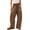 Brown Pants for Women, variant on jtjvou Womens Baggy Wide Leg Pants Casual Fall Trousers Palazzo Pants Drawstring Waist Barrel Sweatpants with Pockets Green L