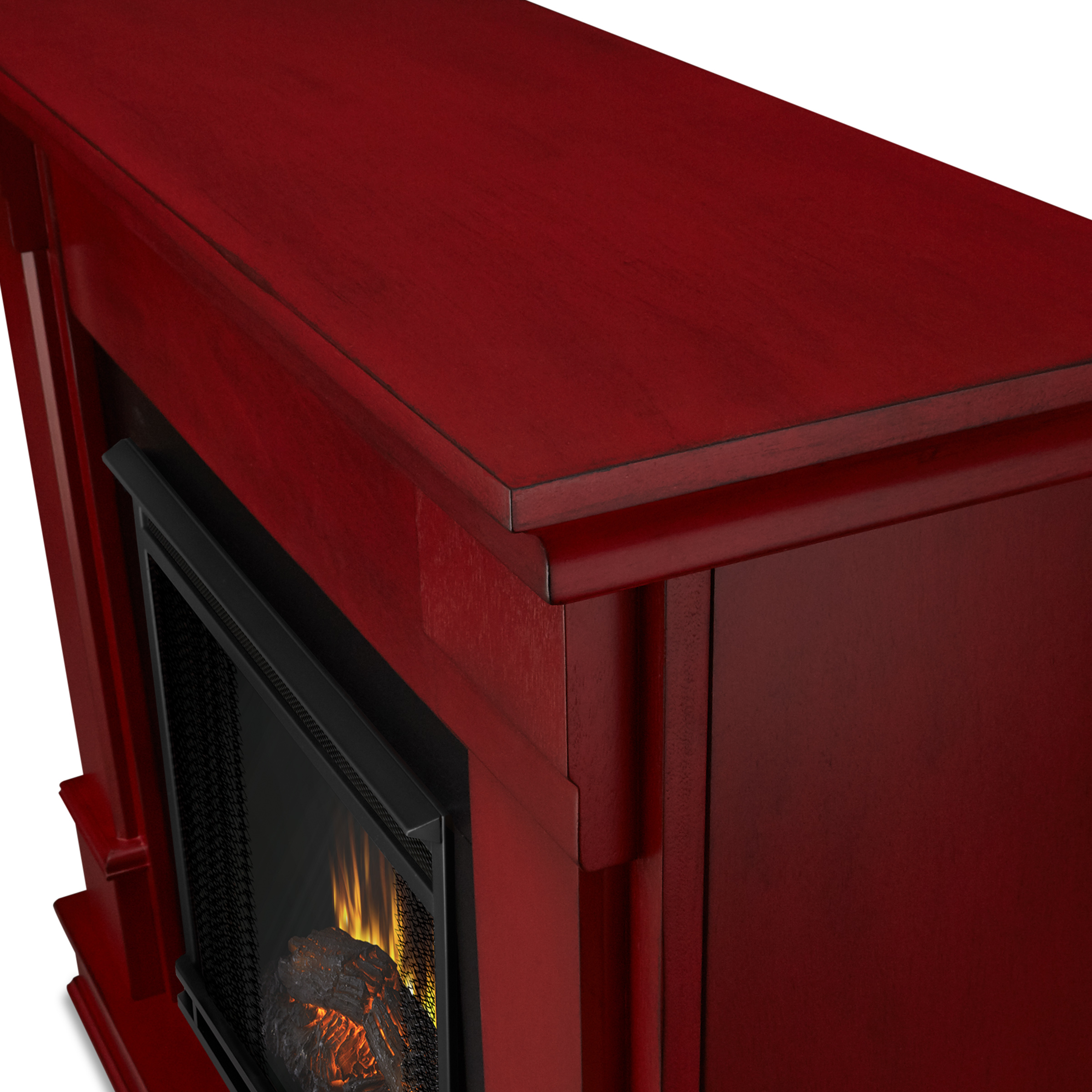 Silverton Electric Fireplace in Rustic Red by Real Flame