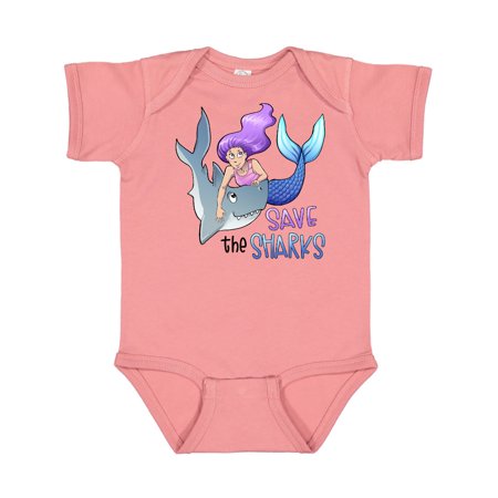 

Inktastic Save the Sharks- Mermaid Gift Baby Boy or Baby Girl Bodysuit