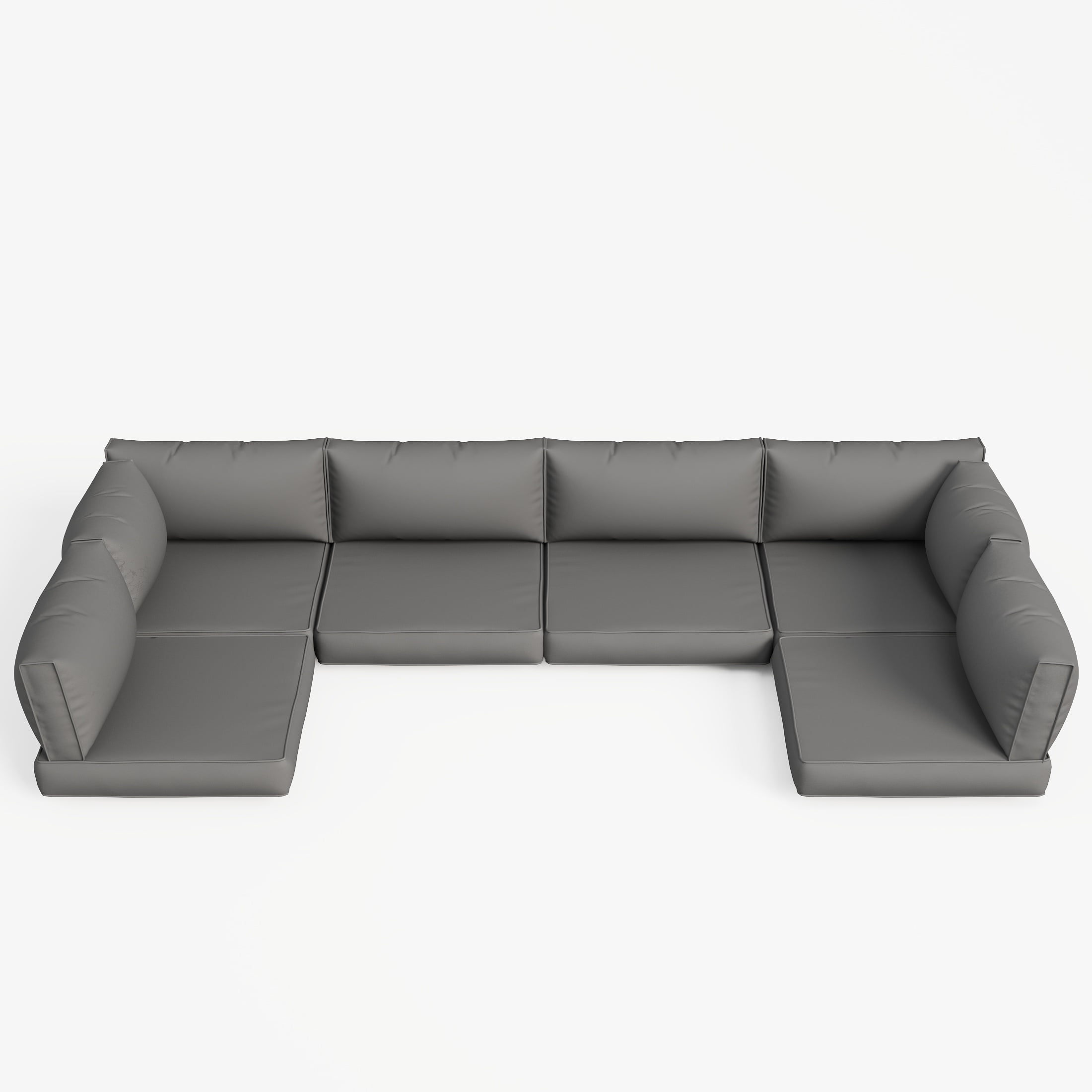 MRUAKA Outdoor Cushions for Patio Furniture Replacement, Patio Furniture Cushions, Deep Seat Patio Cushions, Patio Seat Cushions for Outdoor Sectional (Grey)