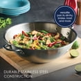 thumbnail image 3 of Rachael Ray Professional Stainless Steel Induction Wok, 14 Inch, Silver, 3 of 7