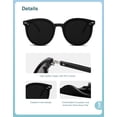 thumbnail image 4 of Gafas de sol SOJOS Classic Round SJ2067 para mujer y hombre, color negro y gris, 4 of 5
