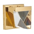 thumbnail image 2 of Bethel Clear Triangular Crystal Wall Sconce With Brass Iron Frame, 2 of 2
