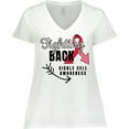 thumbnail image 3 of Inktastic Sickle Cell Awareness Fighting Back Women's Plus Size V-Neck T-Shirt, 3 of 5