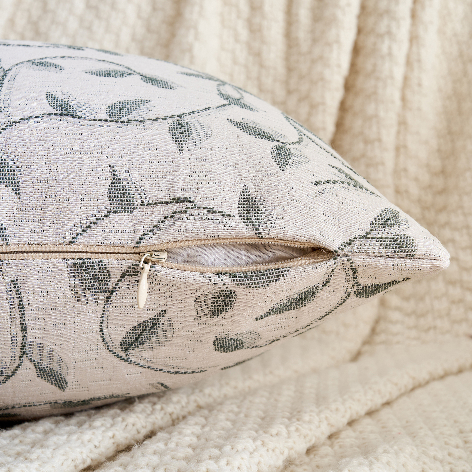 Unique Bargains Set of 2 Wild Flower Decorative Cushion Cover Grey 18" x 18"