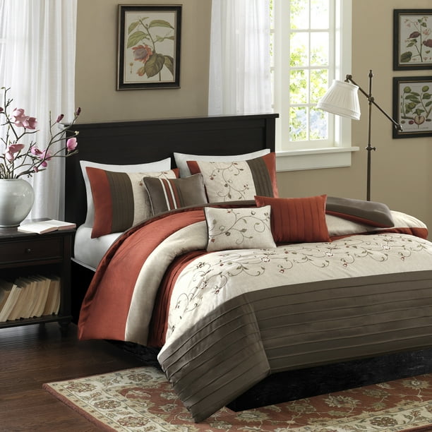 Home Essence Monroe 7 Piece Embroidered Comforter Set