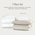 thumbnail image 4 of Bare Home 7 Piece Apartment Ready Organic Cotton Percale Duvet Bundle  (Twin XL, French Beige), 4 of 9