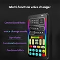 thumbnail image 4 of Voice Changer Portable Voice Changer Device with 8 Sound Effects Colorful Light Mini Live Broadcast Handheld Microphone Sound Effects Machine for Phone Laptops Computer Games Sound Card, 4 of 9