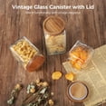 thumbnail image 3 of 5Pcs 17oz 24 oz 34oz Vintage Glass Canisters, Retro Kitchen Canisters with Airtight Lids, Food Storage Containers, Pantry Jar for Coffee Bean, Tea, Spices, 3 of 6