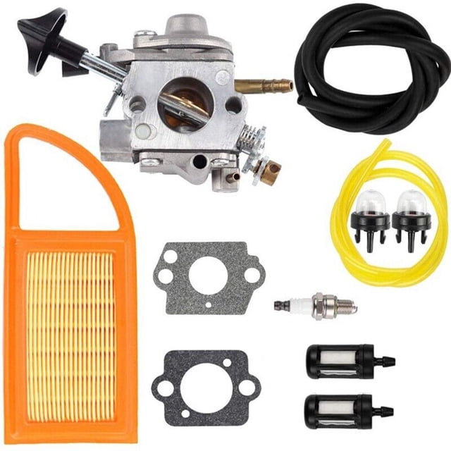 KDJ BR 600 Carburetor Air Filter Fuel Repairs Kit for BR500 BR550 BR600D2 Leaf Blower Parts Replacement with Sparkplug and Fuel Lines
