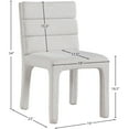 thumbnail image 3 of Meridian Furniture Kai Cream Boucle Fabric Dining Chair, 3 of 8