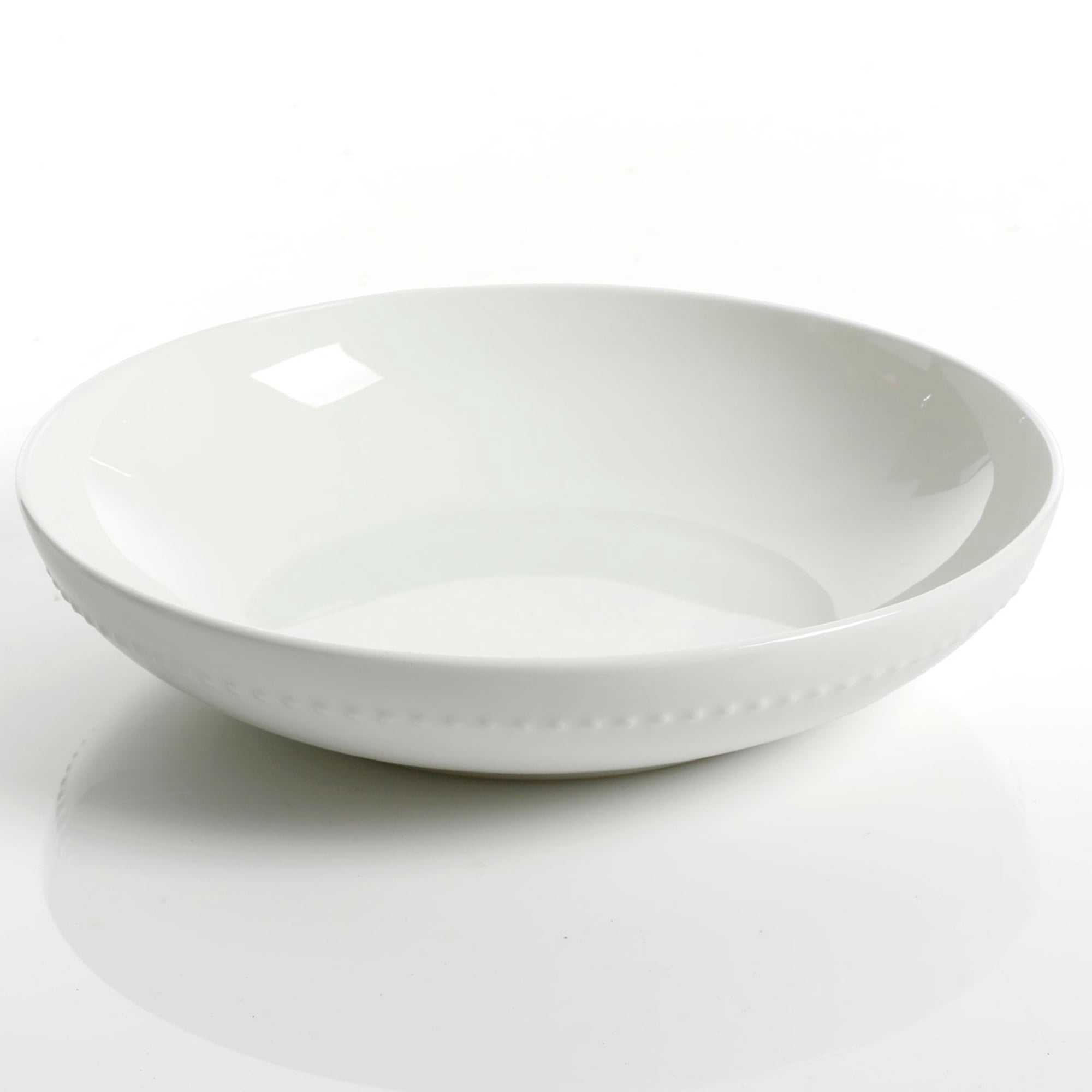 Gibson Elite Gracious Dining 16pc Bone China Double Bowl Dinnerware Set in White