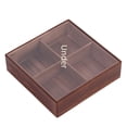 thumbnail image 3 of Caja de dulces, bandeja de frutas para el hogar, mesa de café de la sala de estar, bandeja de nueces, caja de dulces de almacenamiento de frutas secas de madera maciza de doble capa, 3 of 5