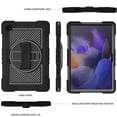 thumbnail image 3 of SaniMore for Samsung Galaxy Tab A8 (SM-X200/X205) Kids Case, Multi-Layer Case with Handle Crossbody Strap & 360° Rotatable Kickstand Shockproof Protective Case for Boys Girls, Black, 3 of 9