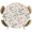 Pink, linen, variant on Elastic Fitted Round Tablecloth, Pink Grey Botanical Waterproof Stretch Table Cover for 36"-44" Tables, Rustic Country Spring Floral Summer Leaf Washable Outdoor Tablecloths for Patio, Picnic