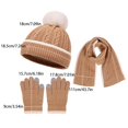 thumbnail image 3 of Gubotare Girls Winter Hat and Gloves Set Kids Hat Scarf Gloves Set for Baby Boys 3 Pcs Toddler Girl Beanie Infant Winter Knit Hat Mittens (Wine,2-8 Years), 3 of 9