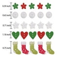 thumbnail image 4 of 100Pcs Assorted Christmas Wooden Buttons Tree Snowflake Glove Reindeer 2 Holes Sewing Button Charms for DIY Art Crafts Scrapbooking Decoration, 4 of 7