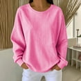 thumbnail image 3 of HAiming Striped Sweatshirts for Women Long Sleeve Loose Casual Scoop Neck Comfy Shirts Fall Winter Going out Tops, 3 of 8