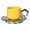 Yellow, variant on Rongfmy Ceramic Coffee Mug Latte Cup with Saucer, 250 ml, Handmade Handle Cup, Juice Mug Pink