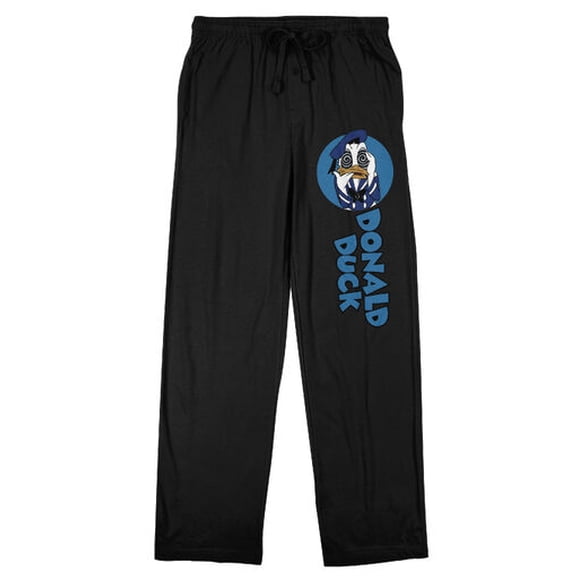 Disney Classic Characters Donald Duck Adult Black Sleep Pajama Pants-Large