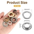 thumbnail image 2 of Uxcell 30Set 1/2" Grommets Eyelets with Washers for Fabric Leather Belts Clothes Bead Cores DIY Project Silver, 2 of 7