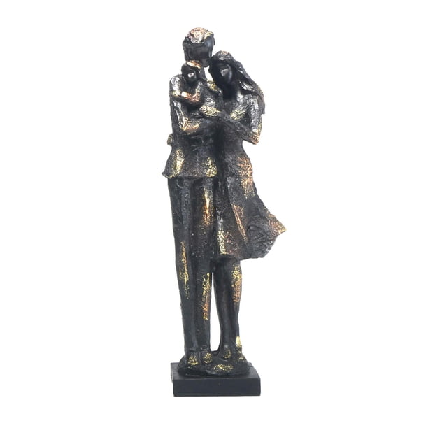 Estatua abstracta de pareja, decoración artística, esposo y figura para compromiso, San Valentín. Familia de pareja