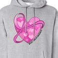 thumbnail image 3 of Inktastic Breast Cancer Awareness Pink Ribbon Around Heart Adult Hoodie Sweatshirt, 3 of 4