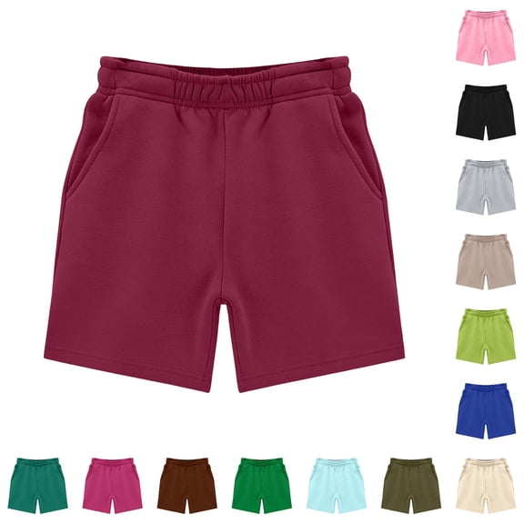 Girls Athletic Casual Shorts Loose Fit Breathable Playwear Comfortable Elastic Waistband for Sports Outdoor Activities Gymnastics Pants 9-10 Years